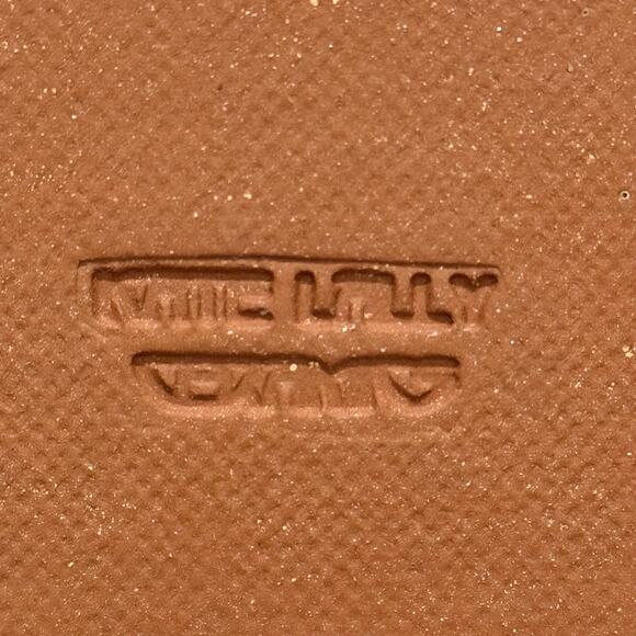 Kate Lally Ceramics Fern Leaves Tile Wall Hanging Trivet TerraCotta 6" x 6" - Picture 4 of 4